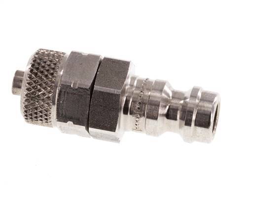 Stainless Steel 316L DN 5 Air Coupling Plug 4x6 mm Union Nut