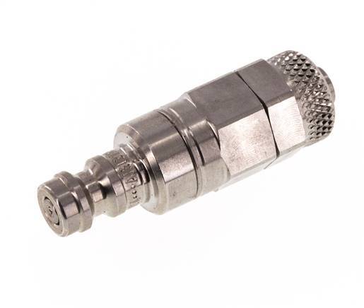 Edelstahl 316L DN 5 Luftkupplungsstecker 6x8 mm Überwurfmutter Doppelabsperrung