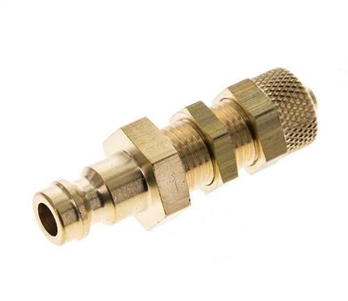 Messing DN 5 Luftkupplung Stecker 4x6 mm Überwurfmutter Bulkhead