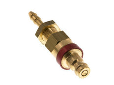 Messing DN 5 Rot Air Coupling Plug 4x6 mm Überwurfmutter Bulkhead Double Shut-Off