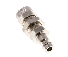 Messing vernickelt DN 5 Luftkupplungsstecker 6x8 mm Überwurfmutter Bulkhead
