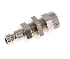 Messing vernickelt DN 5 Luftkupplungsstecker 6x8 mm Überwurfmutter Bulkhead