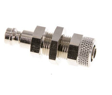 Messing vernickelt DN 5 Luftkupplungsstecker 6x8 mm Überwurfmutter Bulkhead