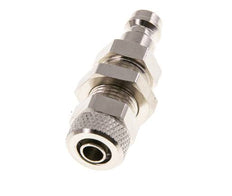 Messing vernickelt DN 5 Luftkupplungsstecker 6x8 mm Überwurfmutter Bulkhead