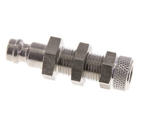 Edelstahl DN 5 Luftkupplung Stopfen 4x6 mm Überwurfmutter Bulkhead