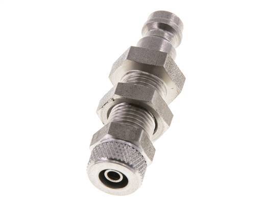 Edelstahl DN 5 Luftkupplung Stopfen 4x6 mm Überwurfmutter Bulkhead