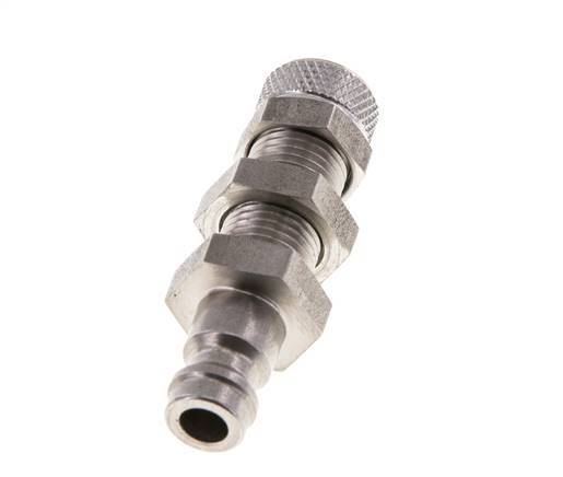 Edelstahl DN 5 Luftkupplung Stopfen 4x6 mm Überwurfmutter Bulkhead