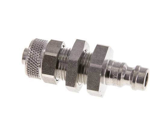 Edelstahl DN 5 Luftkupplung Stopfen 6x8 mm Überwurfmutter Bulkhead