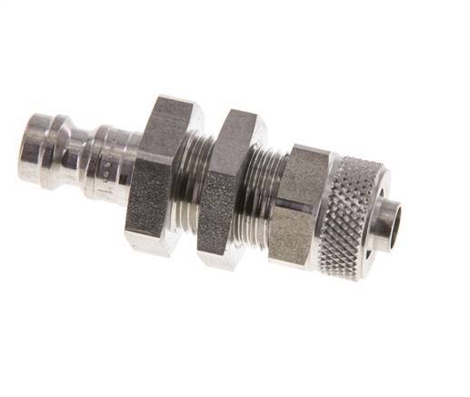 Edelstahl DN 5 Luftkupplung Stopfen 6x8 mm Überwurfmutter Bulkhead