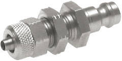 Stainless Steel 316L DN 5 Air Coupling Plug 6x8 mm Union Nut Bulkhead