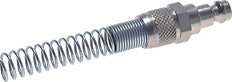 Messing DN 5 Luftkupplungsstecker 6x8 mm Überwurfmutter Biegeschutz drehbar