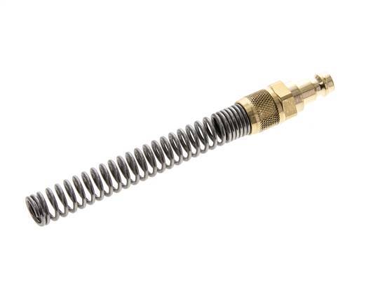 Brass DN 5 Air Coupling Plug 6x8 mm Union Nut Bend-Protect