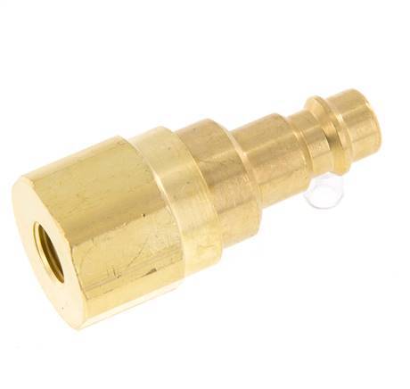 Messing DN 7,2 (Euro) Luftkupplungsstecker G 1/8 Zoll Innengewinde mit Rückschlagventil