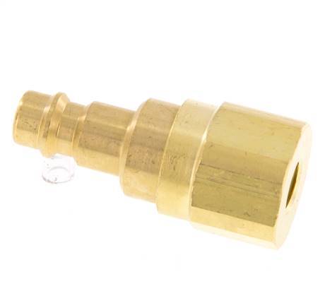 Messing DN 7,2 (Euro) Luftkupplungsstecker G 1/8 Zoll Innengewinde mit Rückschlagventil