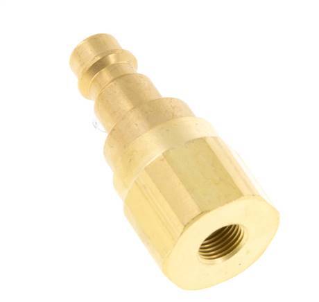 Messing DN 7,2 (Euro) Luftkupplungsstecker G 1/8 Zoll Innengewinde mit Rückschlagventil