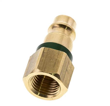 Messing DN 7.2 (Euro) Grün-kodierter Luftkupplungsstecker G 1/4 Zoll weiblich