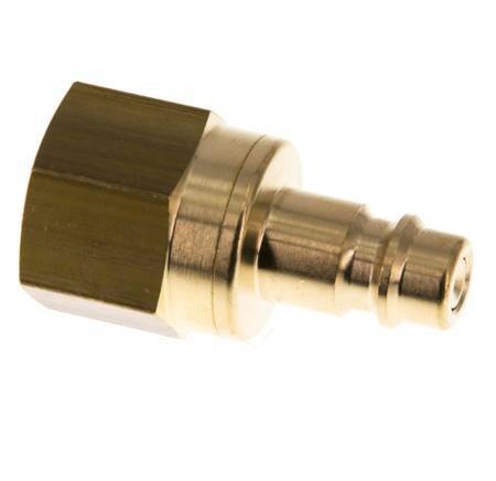 Brass DN 7.2 (Euro) Air Coupling Plug G 3/8 inch Female Double Shut-Off