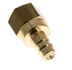 Brass DN 7.2 (Euro) Air Coupling Plug G 3/8 inch Female Double Shut-Off