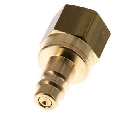 Brass DN 7.2 (Euro) Air Coupling Plug G 3/8 inch Female Double Shut-Off