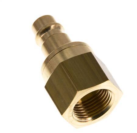 Brass DN 7.2 (Euro) Air Coupling Plug G 3/8 inch Female Double Shut-Off