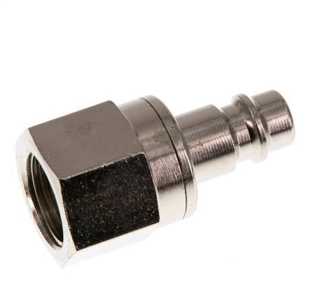 Messing vernickelt DN 7.2 (Euro) Luftkupplungsstecker G 3/8 Zoll Innengewinde Doppelabsperrung