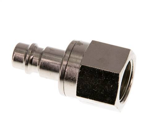 Messing vernickelt DN 7.2 (Euro) Luftkupplungsstecker G 3/8 Zoll Innengewinde Doppelabsperrung