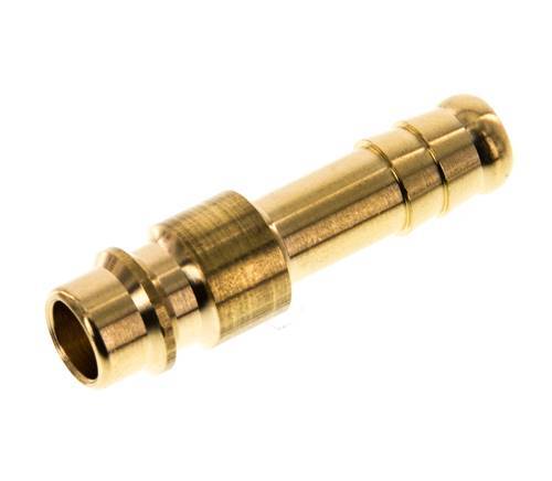 Brass DN 7.2 (Euro) Air Coupling Plug 8 mm Hose Pillar [5 Pieces]