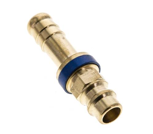 Messing DN 7.2 (Euro) Blau kodierter Luftkupplungsstecker 9 mm Schlauchpfeiler