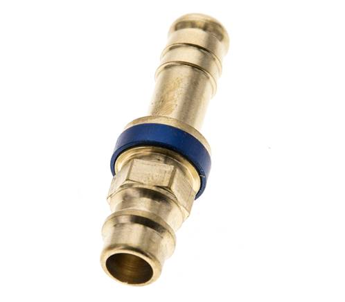 Messing DN 7.2 (Euro) Blau kodierter Luftkupplungsstecker 9 mm Schlauchpfeiler