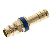 Messing DN 7.2 (Euro) Blau kodierter Luftkupplungsstecker 9 mm Schlauchpfeiler