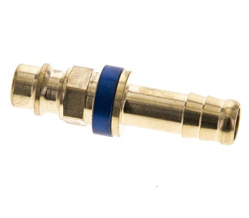 Messing DN 7.2 (Euro) Blau kodierter Luftkupplungsstecker 9 mm Schlauchpfeiler