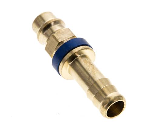 Messing DN 7.2 (Euro) Blau kodierter Luftkupplungsstecker 9 mm Schlauchpfeiler