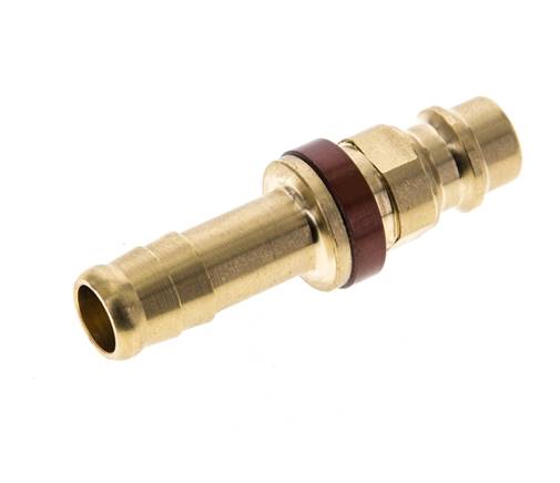 Messing DN 7,2 (Euro) Braun kodierter Luftkupplungsstecker 9 mm Schlauchpfeiler