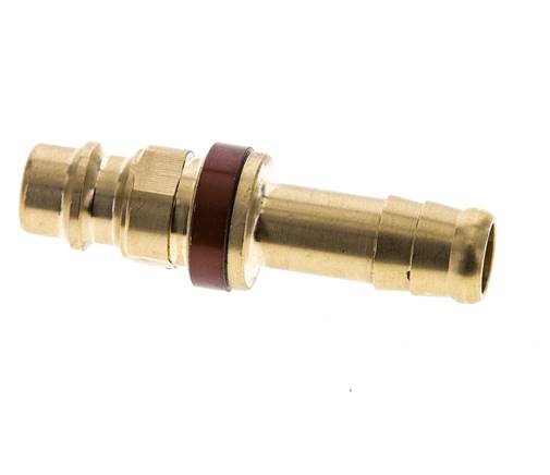 Messing DN 7,2 (Euro) Braun kodierter Luftkupplungsstecker 9 mm Schlauchpfeiler