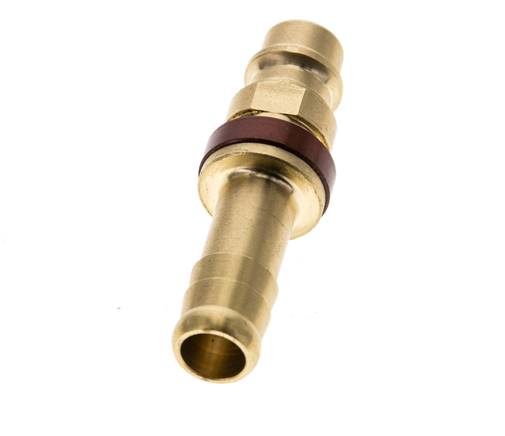 Messing DN 7,2 (Euro) Braun kodierter Luftkupplungsstecker 9 mm Schlauchpfeiler