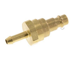 Messing DN 7,2 (Euro) Luftkupplungsstecker 6 mm Schlauchsäule mit Rückschlagventil