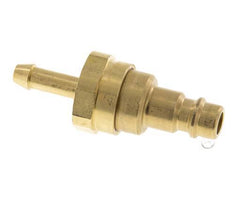 Messing DN 7,2 (Euro) Luftkupplungsstecker 6 mm Schlauchsäule mit Rückschlagventil