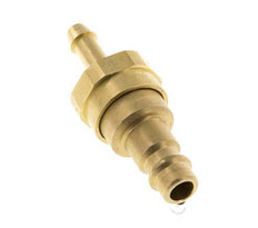 Messing DN 7,2 (Euro) Luftkupplungsstecker 6 mm Schlauchsäule mit Rückschlagventil