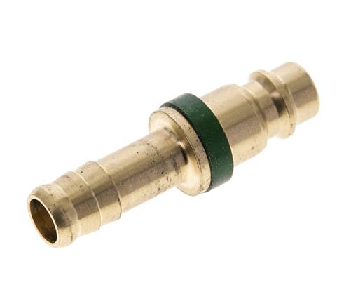 Messing DN 7.2 (Euro) Grün-kodierter Luftkupplungsstecker 9 mm Schlauchpfeiler