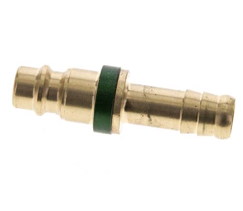 Messing DN 7.2 (Euro) Grün-kodierter Luftkupplungsstecker 9 mm Schlauchpfeiler