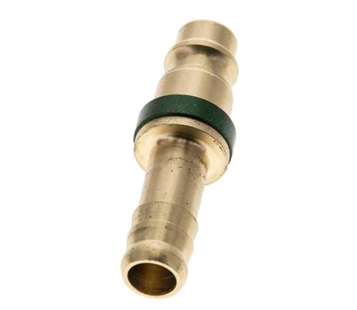 Messing DN 7.2 (Euro) Grün-kodierter Luftkupplungsstecker 9 mm Schlauchpfeiler