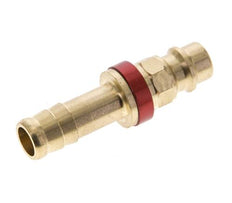 Messing DN 7.2 (Euro) Rot-kodierter Luftkupplungsstecker 9 mm Schlauchpfeiler