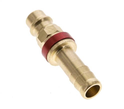 Messing DN 7.2 (Euro) Rot-kodierter Luftkupplungsstecker 9 mm Schlauchpfeiler