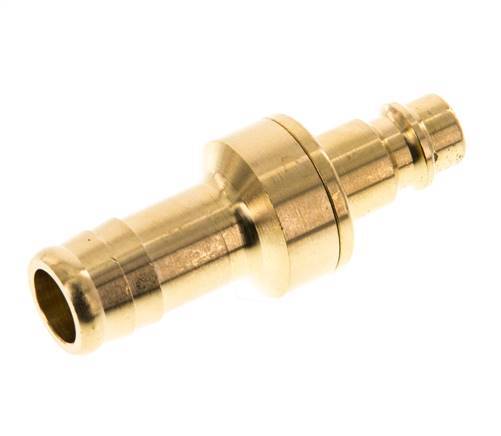 Messing DN 7.2 (Euro) Luftkupplungsstecker 13 mm Schlauchsäule Doppelabsperrung