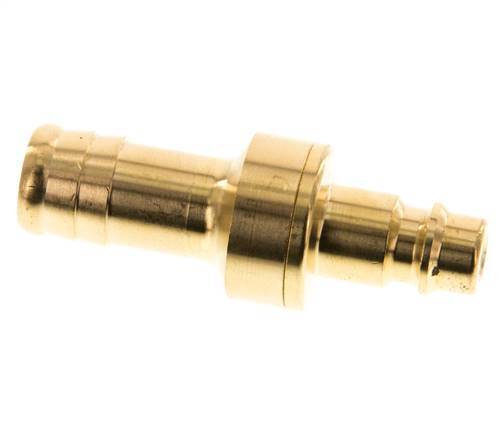 Messing DN 7.2 (Euro) Luftkupplungsstecker 13 mm Schlauchsäule Doppelabsperrung