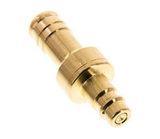 Messing DN 7.2 (Euro) Luftkupplungsstecker 13 mm Schlauchsäule Doppelabsperrung