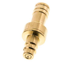 Messing DN 7.2 (Euro) Luftkupplungsstecker 13 mm Schlauchsäule Doppelabsperrung