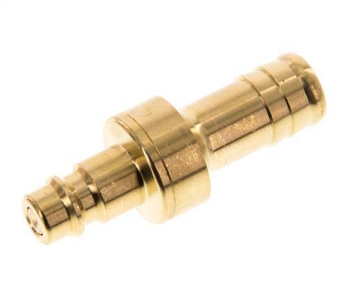 Messing DN 7.2 (Euro) Luftkupplungsstecker 13 mm Schlauchsäule Doppelabsperrung