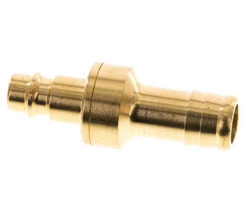 Messing DN 7.2 (Euro) Luftkupplungsstecker 13 mm Schlauchsäule Doppelabsperrung