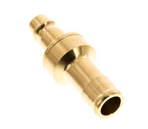 Messing DN 7.2 (Euro) Luftkupplungsstecker 13 mm Schlauchsäule Doppelabsperrung